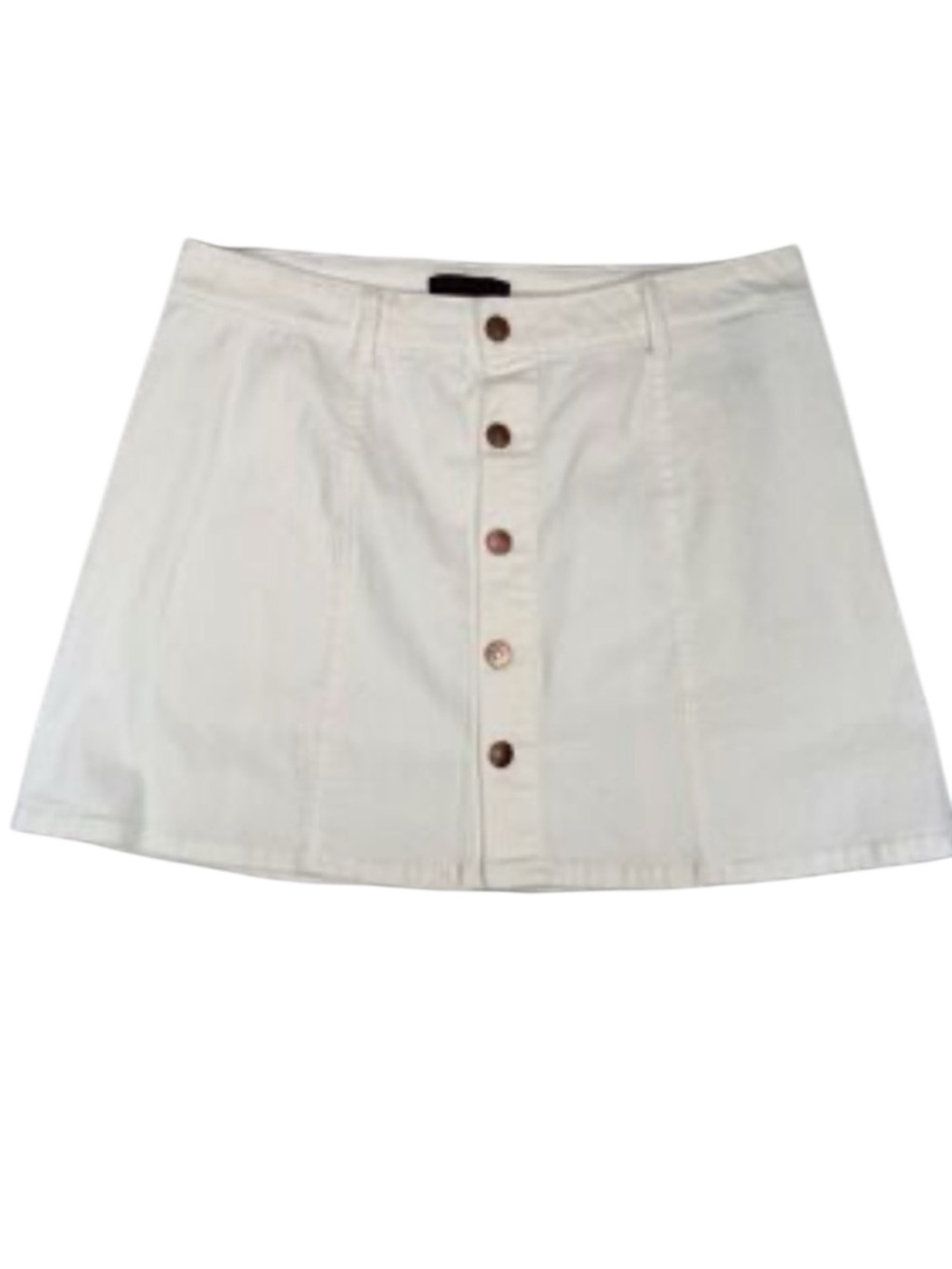 Celebrity Pink White Button Down Denim Mini Skirt. Size 11